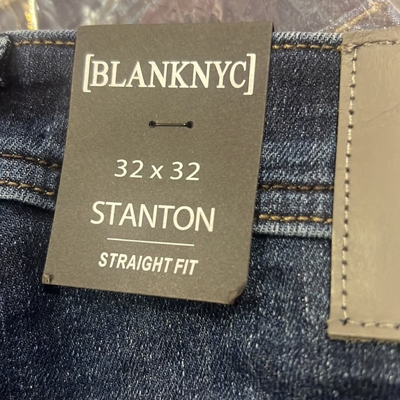 BlankNYC Stanton Straight Fit Jeans Dark Wash NWT 32” Waist 32” Inseam 32x32 - Picture 4 of 4